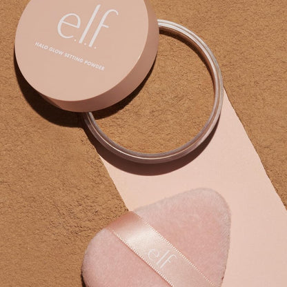 e.l.f. Halo Glow Powder Puff, Soft, Reusable Powder Puff For Applying Loose Or Pressed Powders, Easily Conforms To The Face, Vegan & Cruelty-free