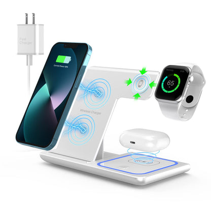 Wireless Charger,ANYLINCON 3 in 1 Wireless Charger Station for iPhone/iWatch/Airpods,iPhone15 14,13,12,11 (Pro, Pro Max)/XS/XR/XS/X/8(Plus),iWatch 7/6/SE/5/4/3/2,AirPods 3/2/pro