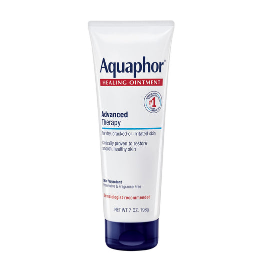 Aquaphor Healing Ointment - Dry Skin Moisturizer - Hands, Heels, Elbows, Lips - 7 oz. Tube