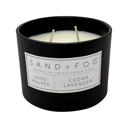 Sand + Fog Scented Candle - Cedar Lavender – Additional Scents and Sizes – 100% Cotton Lead-Free Wick - Luxury Air Freshening Jar Candles - Perfect Home Decor – 12oz