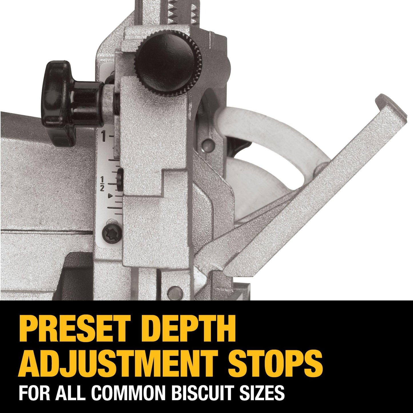 DEWALT Biscuit Joiner, 6.5 Amp, 10,000 RPM, Retractable 45 Degree Notch, For Depth Spots (DW682K)