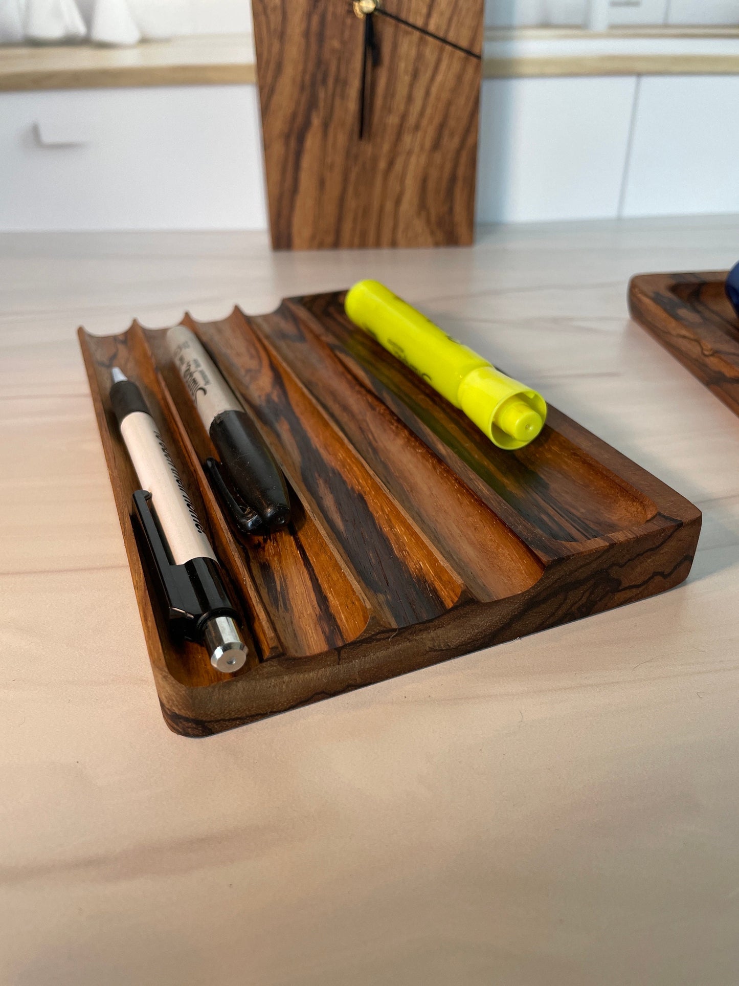 Zebrawood Bundle (3 pieces) Clock Pen Tray Catch all Tray