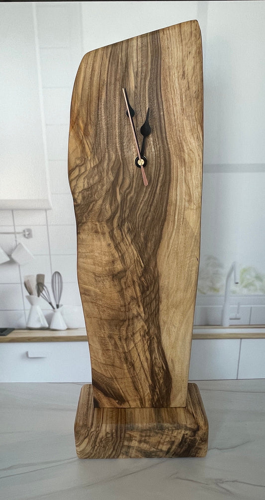 Live Edge Custom Hackberry Wood Clock